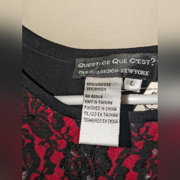 Size Lg Vintage Vampire Rose Quest-ce Que C'est - Picture 3 of 5